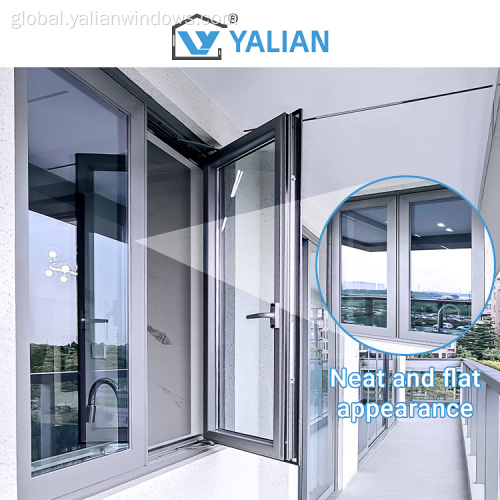 Swinging Windows Aluminum Alloy Casement Windows Soundproof Function Factory